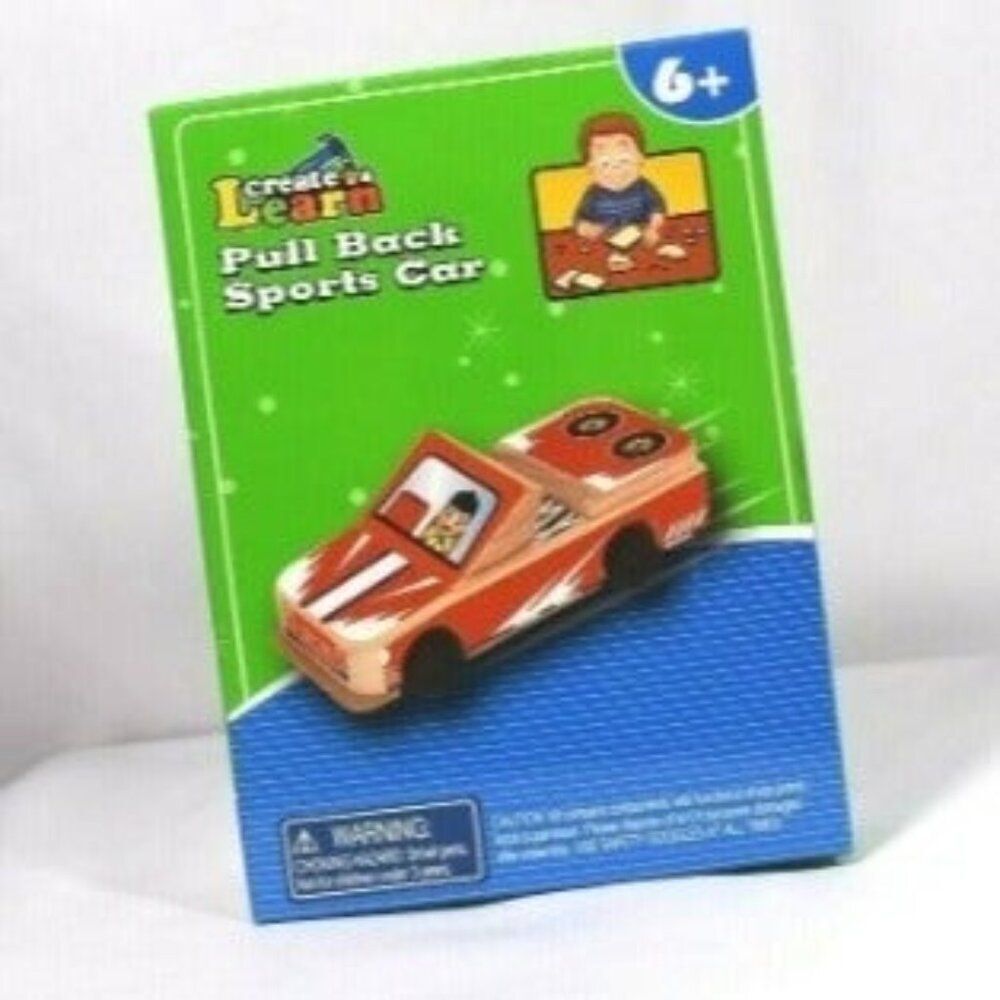 Create & Learn Pull Back Sports Car Toy New